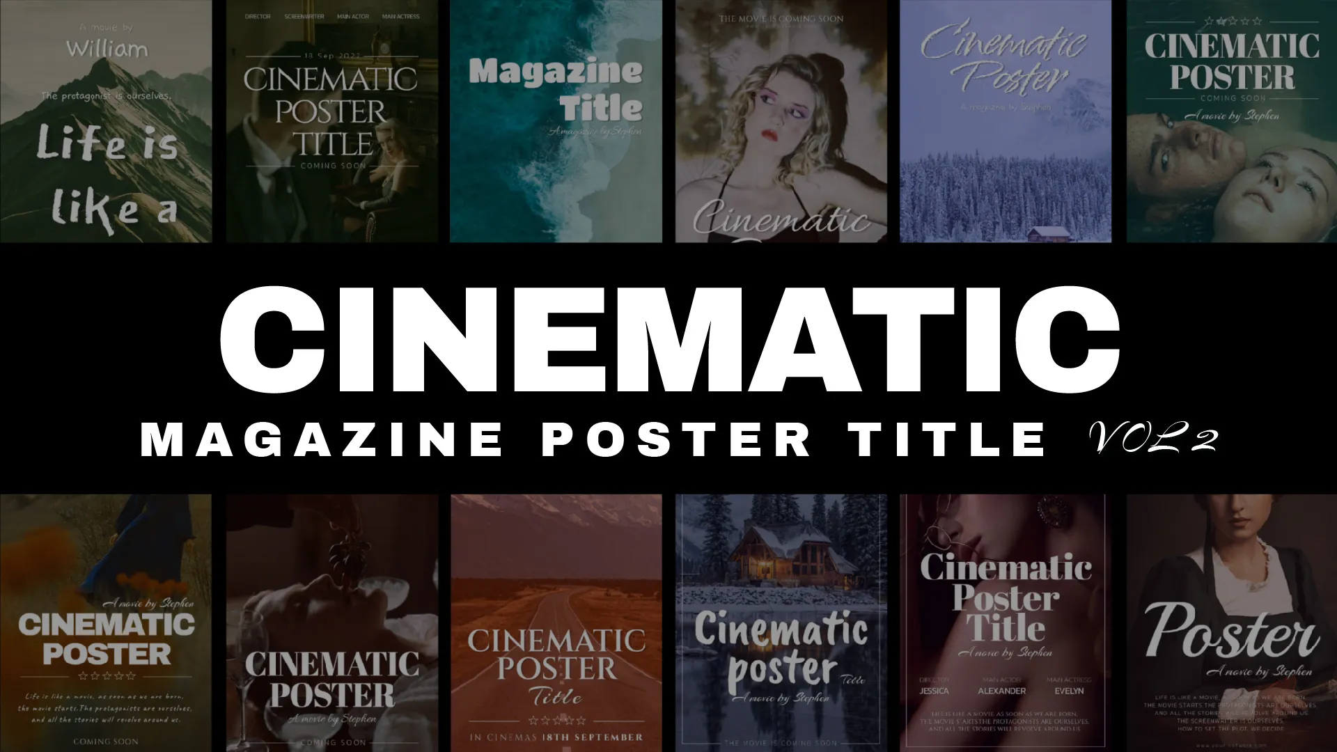 Cinematic Magazine Poster Title