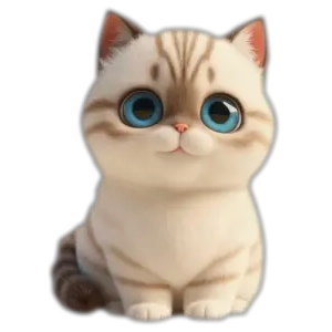 kawaii talking cat sticker